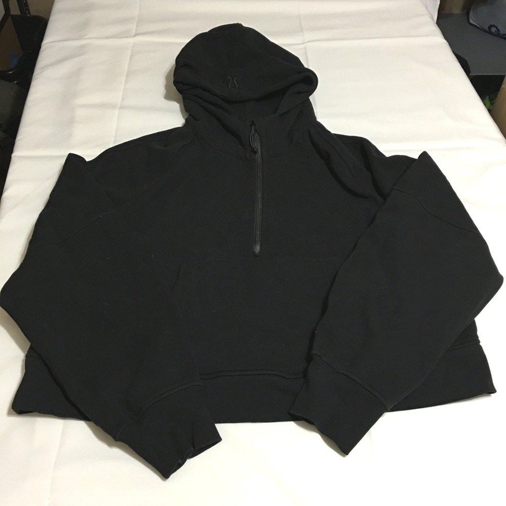 Lululemon Scuba Oversized 1/2 Zip Hoodie Womens Size XL/XXL Black